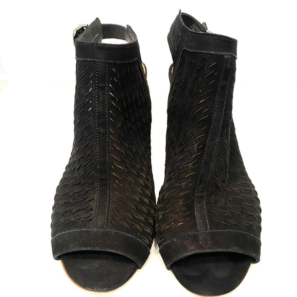 Antonio Melani suede peep toe  block heel - Picture 5 of 7